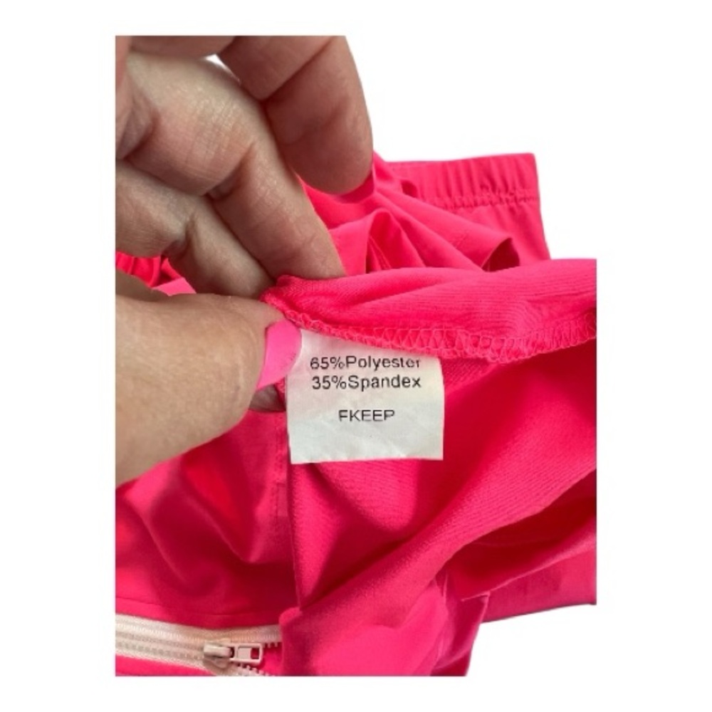 🆕 NWOT FKEEP women’s hot pink short sleeve athletic dress w/ shorts | size M - Picture 9 of 10